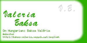 valeria baksa business card